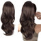 Zonoori Zopf Extension Ponytail, 66cm Pferdeschwanz Lang Gewellt Haarteil, Hair Extensions Echthaar(Braun)