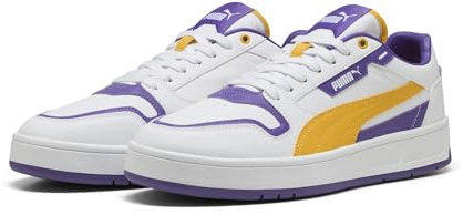 PUMA Court Classic Street, Unisex Adult Trainers, White Yellow Sizzle Team Violet Purple, 11 UK