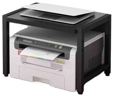 Druckerständer mit Stauraum Büro Hause Kopierer Fax Maschine Lagerung Regal Desktop Einstellbare Höhe Drucker Regal Aktenorganisator-Regal(Schwarz)
