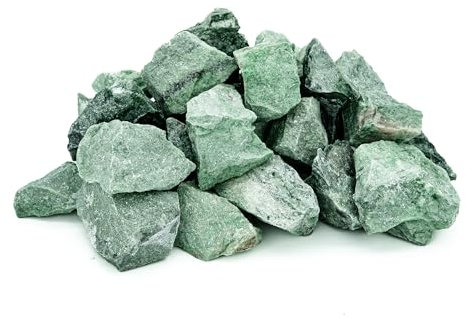 Sauflex Piedras de sauna de jadeíta, 15 kg, rotas, 3 – 5 cm, máxima durabilidad, calor duradero, para estufas eléctricas de sauna