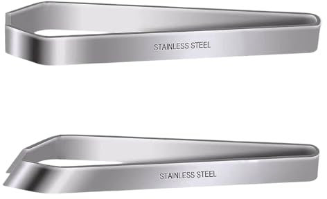 2 Pcs Profi Grätenzange,Fischgrätenzange,Grätenzange für Fisch,Grätenzange aus Edelstahl,Pinzette für Huhn Ente Schwein Haar,Küchenpinzette