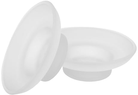 SHINEOFI 2 pezzi Portasapone in Vetro Satinato Rotondo Portasaponetta Trasparente Resistente per Bagno e Cucina Piattino Multiuso per Cera e Oli Profumati Facile da Pulire e Compatto