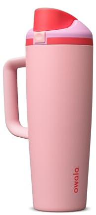 Owala FreeSip Tumbler - Stainless Steel - 30-oz. - Pink (Angel Food Cake) (Amazon) (A7)