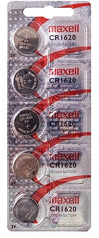 Maxell 11238400 Lithium Knopfzelle, CR1620, 1er Blister