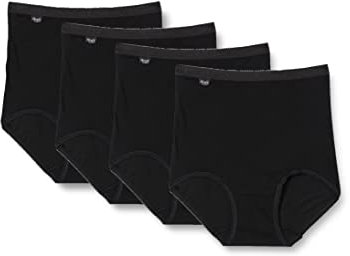 Sloggi Basic+ Maxi 4p, Slip Donna, Nero (Black), 40