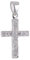 Vinani Anhänger Kreuz schmal Zirkonia weiß Sterling Silber 925 AKS-EZ