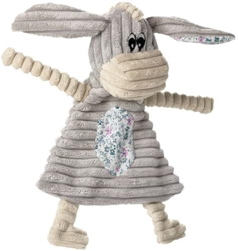 HUNTER HUGGLY BLANKET DONKEY, Hundespielzeug, Plüsch, Kuscheldecke, Esel, 27 cm, grau