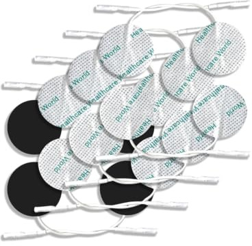 Healthcare World TENS Electrode Pads (16 Pack)– Self Adhesive, Reusable Pain Relief Pads for Muscle Stimulation, Nerve Therapy, Joint Pain, Back & Neck– Compatible with TENS Units, NeuroTrac & Flexi