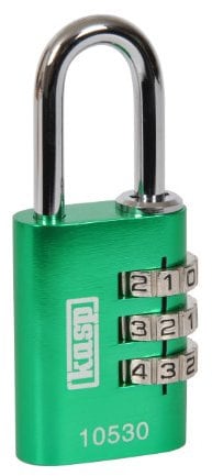 Kasp K10530GRED 105 Series Aluminium Combination Padlock - Green