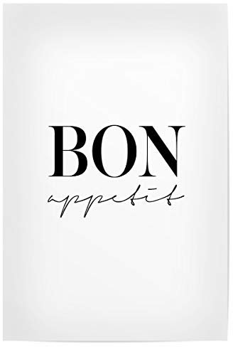 artboxONE Poster 60x40 cm Typografie Bon Appetit Typo - Bild Fashion Wall Art Bon Appetit Dining Room
