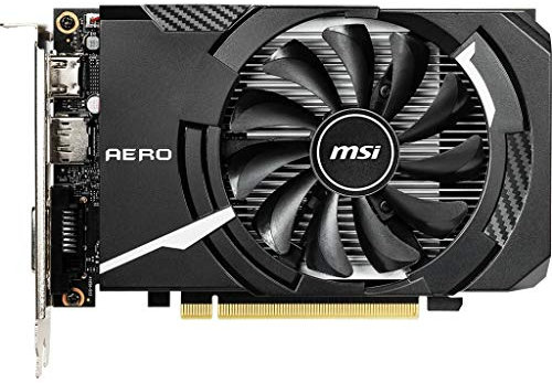 MSI GeForce GTX 1650 AERO ITX 4G OC Graphics Card '4GB GDDR5, 1740MHz, mini ITX design, DisplayPort, HDMI, DVI-D, Single Fan Cooling System'