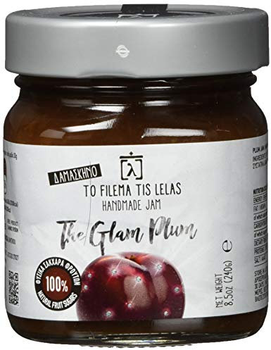To Filema Tis Lelas Handgemachte Pflaumen Marmelade ohne Zuckerzusatz – The Glam Plum – 2er Pack (2 × 240 g, 480 g) – 100% griechische Früchte, vegan, glutenfrei, ohne Konservierungsstoffe