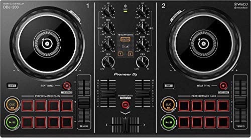 Pioneer DDJ-200 Contrôleur d'entrée de gamme Bluetooth pour DJ utilisable avec smartphone Noir