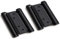 Lot de 2 charnières de porte de 75 mm en acier inoxydable à fermeture automatique avec vis - Noir - 7,6 cm