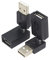 GELRHONR adattatore USB 2.0 a USB femmina a 90 gradi, convertitore di estensione girevole per auto stereo, notebook, foto USB Stick Storage-2 pezzi