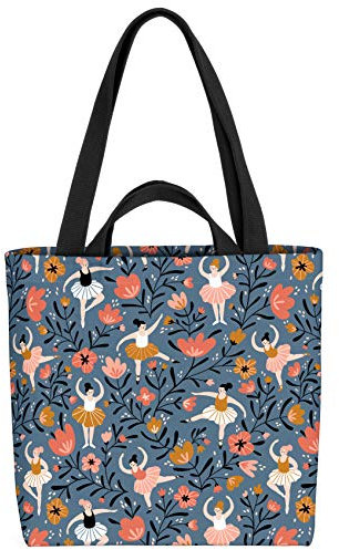 VOID Ballett Blumen Tasche 33x33x14cm,15l Einkaufs-Beutel Shopper Einkaufs-Tasche Bag