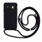 2ndSpring Schutzhülle mit Halskette, kompatibel mit Samsung Galaxy S8, Umhängeband aus Seil, Anhänger, weiches Silikon, Schwarz