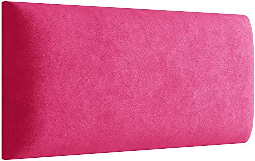 MARTHOME Tappezzeria da testiera Pannello da parete Cuscino 3D in tessuto di velluto, morbido vellutato, elegantemente lucido, da fissare a parete, pannello tappezzato, testiere (rosa 10, 50 x 30 cm)