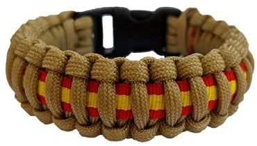 Pulsera Paracord Coyote con Bandera de España (M)