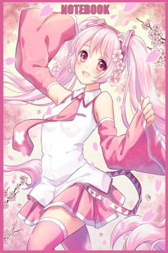 Sakura Miku Notebook: Journal, Diary, 6x9 110 Pages, Lined College Ruled Paper