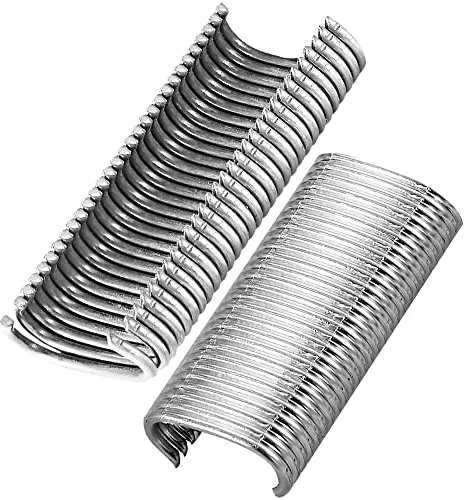 meite C560-14 Gauge 1-1/2-Inch Crown Stainless Steel Heavy Duty C Ring Staples Compatible with MTC560 Hog Ring Plier in Fastening, Building Landscape Gabions (10,000 PCS/Box)