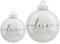 TheSmartGuard Christbaumkugel mit Namen | Weihnachtskugel personalisiert aus Glas| Ø 6cm oder 8cm in Weiß (Glanz) | Weihnachtsschmuck