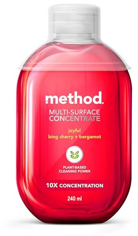 Method All Purpose Cleaner, Concentrated, Surface Cleaner, Joyful, Bing Cherry and Bergamot Scent, Pack of 1, 1 x 240ml