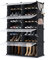 HOMIDEC Meuble Chaussure, 7 Niveaux Rangement Chaussure 28 Paires Etagere Chaussure avec Porte, Armoire a Chaussures pour Entrée Salon Chambre, Noir