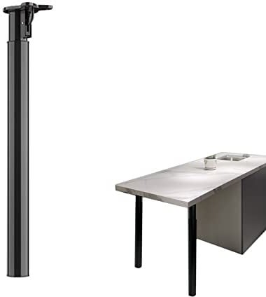 Möbelfüße Metall Klapptisch Füße rund mit Schrauben Zusammenklappbar Einstellbare Höhe Robust und langlebig Einfach zu bedienen für Couchtisch Stehtisch Computer-Tische (70-120cm,Black)