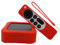 (1 Set) Silikon-Schutzhülle für Apple TV 4K und Siri Remote 2022, Apple TV 4K Box & Apple TV Siri Remote 3. Generation, rutschfest, stoßfest und sturzsicher, Silikonhülle mit Umhängeband (rot)