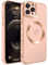 ECZOIL Compatible with iPhone 11 Pro Case MagSafe,Full Camera Lens Protection Luxury Electroplated Cute Heart Magnetic Case for iPhone 11 Pro for Women Girls-Pink