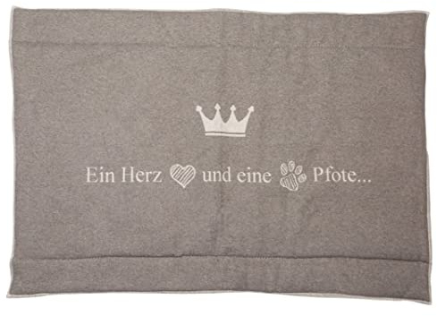 David Fussenegger Hundematte 'EIN Herz und eine Pfote' 80 x 120 cm Rauch - Beige