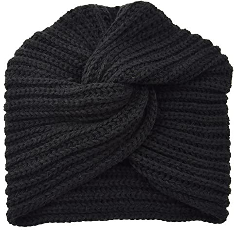 Faringoto Chemo-Kopfbedeckung für Damen, Turban, gestrickt, gekreuzter Kopf, Lndian Bonnet