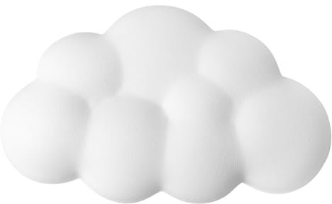 Arisase Cloud Handgelenkauflage Kissen für Maus, ergonomisch, weiches PU-Leder, Memory-Schaum, Handgelenk-Schmerzlinderung, Maus, Handgelenkstütze, Zuhause, Laptop und Computer-Maus (weiß)