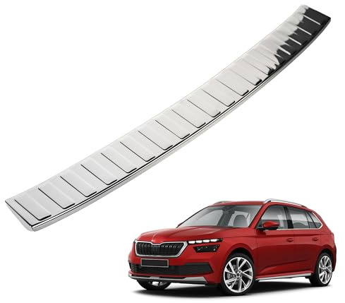 CHROMEMASTER | Kompatibel mit Skoda Kamiq 2019-2024 | Ladekantenschutz Stoßstangenschutz | Edelstahl Poliert/Chrom | Lackschutzleiste Sichert den Heckstoßfänger vor Kratzern