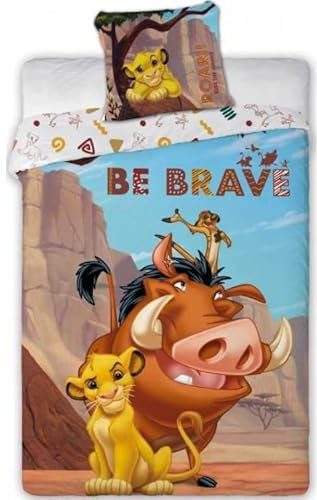 arlis Bettwäsche Disney Der König der Löwen, 1 Bettbezug + 1 Kissenbezug, 100 % Baumwolle (Bettwäsche Der König der Löwen, 140 x 200 cm)