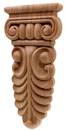 Ornamente Vintage Pflanzenholz Geschnitzte Eckapplikation Zum Dekorieren Von Rahmen Schrank Kamin Tür Möbeln Dekorative Holzfiguren 24 X 12 X 2 Cm