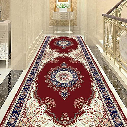 AZMANI Läufer-Teppiche, Lange Küchenläufer, waschbar, rutschfest, Vintage-Stil, modernes Design, rutschfeste Läufer-Teppiche, 0,8 m x 6 m