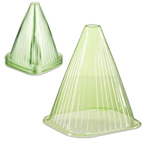Relaxdays Cloche à Salade, Lot de 32, PVC, Protection Contre Le Gel et Les escargots, HLP : 22 x 19 x 19 cm, Vert Clair