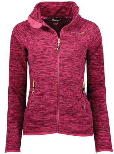 Geographical Norway Tyrell Lady - Polaire Fine Femme Chaude Fermeture Zip - Veste Automne Hiver Printemps Chaud Femmes - Longues Manches Vetement Pull Fourrure Doux Confort (Rose Flash L)