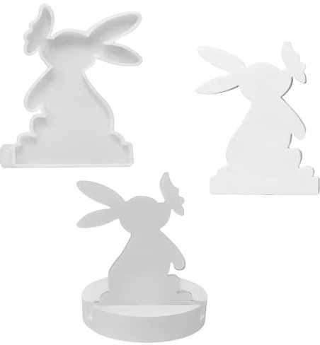 ALEFBET Silikonformen Gießformen Kerzenhalter, DIY Kombination Silikonform Kerzenhalter, Neue Ideen Gießform Kerzenhalter, Gipsformen zum Gießen (Einsatz-Rabbit F)