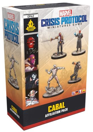 Asmodee, Marvel: Crisis Protocol – Cabal, Affiliation Pack, Tabletop | Tactical miniatures game in the Marvel universe for 2 players, 90-120 minutes, strategy game for ages 14+, multilingual