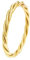 Paloma Bijoux Bracelet Bouddhiste véritable jonc de temple Thaïlande avec Mantra porte bonheur - Feuille d'or véritable (S - 62mm, Doré - Torsadé 1 pièce)