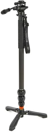 3 Legged Thing Legends Lance Superkit Carbon Fibre Monopod Kit - Ultra-Tall Camera Monopod for Professional Photographers & Videographers