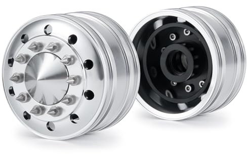 AXSPEED Metall Vorderrad Felgen Radnaben für Tamiya 1/14 Anhänger Traktor Klettern RC Truck Upgrade, 2 Stück/Set (Hex Hub)
