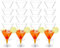 Perla, 48 Bicchieri da Martini in Plastica, Bicchiere Martini Trasparente, Calice Martini 210 ml Riutilizzabile, Bicchieri per Dessert per Compleanni, Matrimoni, Buffet