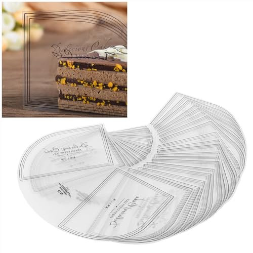 100PCS Triangular Cake Collar,Transparent Mousse Surrounding verge,Wrapping Tray Cake Dr,Cake Slice Plastic Containers,for drating Mousse,Chocolate,Pastry and Other Cakes