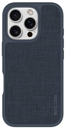 Incase ICON Schutzhülle mit Woolenex für iPhone 16 Pro, langlebig, schützend, leicht, wasserabweisend, kratzfest, mit kabellosem Magsafe-Laden, Marineblau Woolenex
