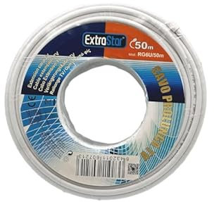 MATASSA 50 METRI CAVO COASSIALE ANTENNA RG6U SATELLITARE DIGITALE TERRESTRE