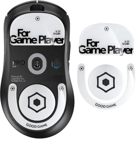 immoenuc Glass Mouse Skates for Logitech G PRO X Superlight 2 DEX Lightspeed Wireless Gaming Mouse Feet Pads Smooth Durable Game Mouse Accessories (White)